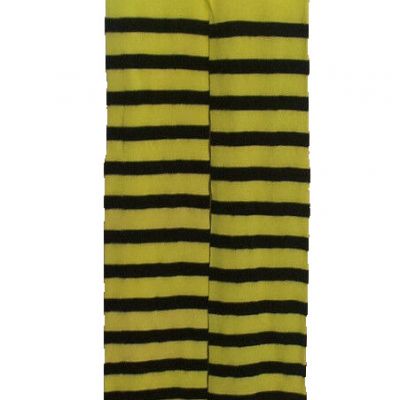 Tights Yellow Black Stripes One Size Fits Most Open Package Costume Accessory